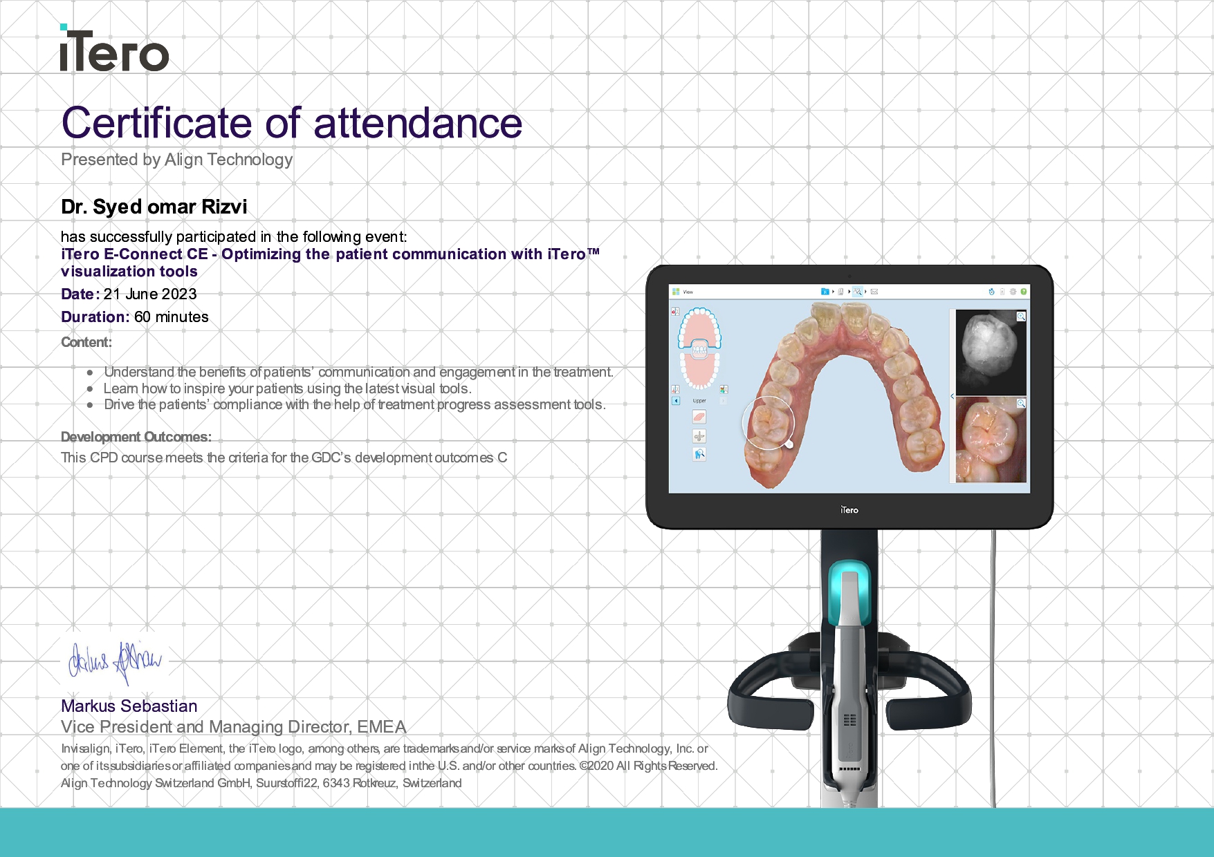 iTero E-Connect CE — Optimizing Patient Communication